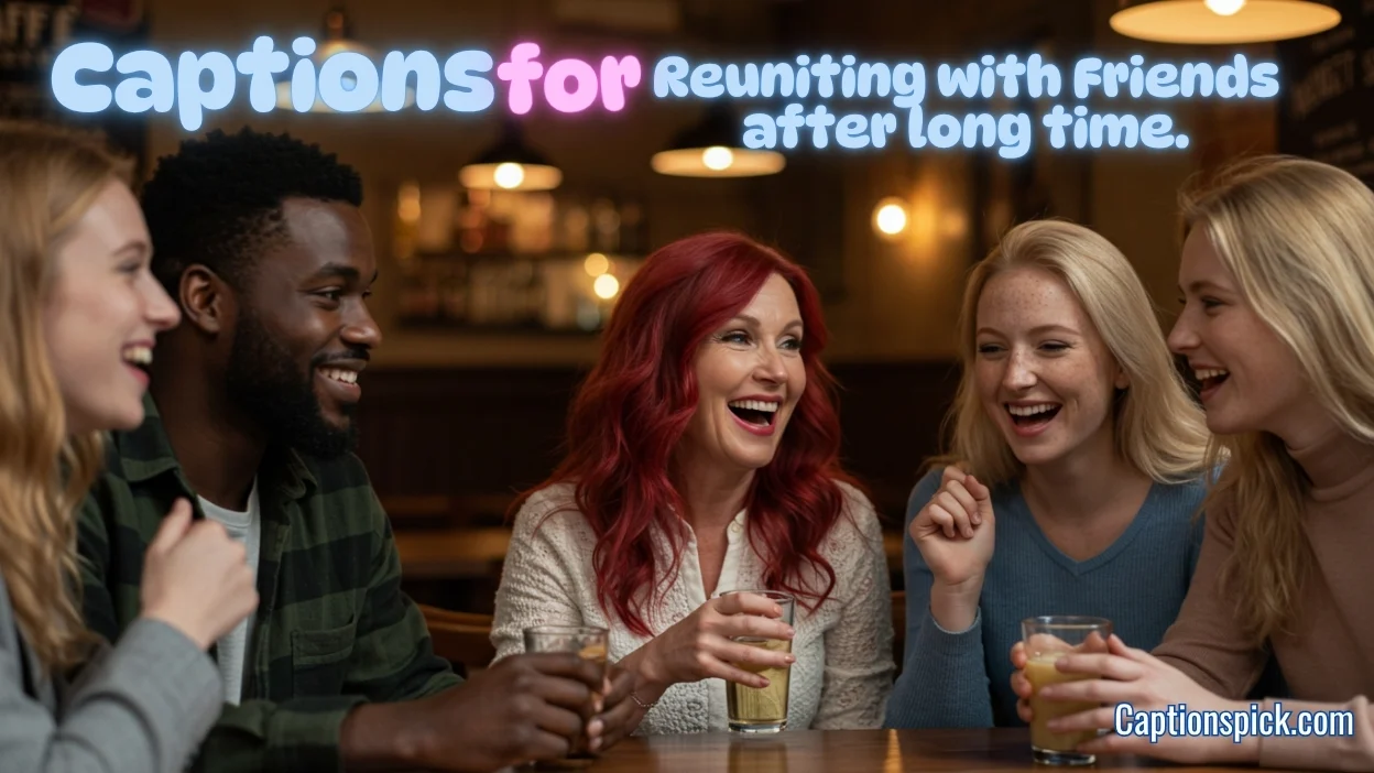 Captions for Reuniting with Friends After a Long Time