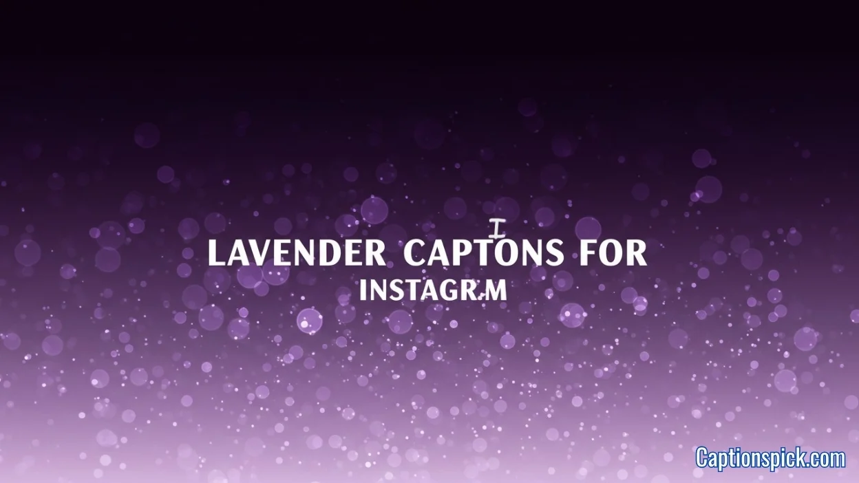 Lavender Captions for Instagram