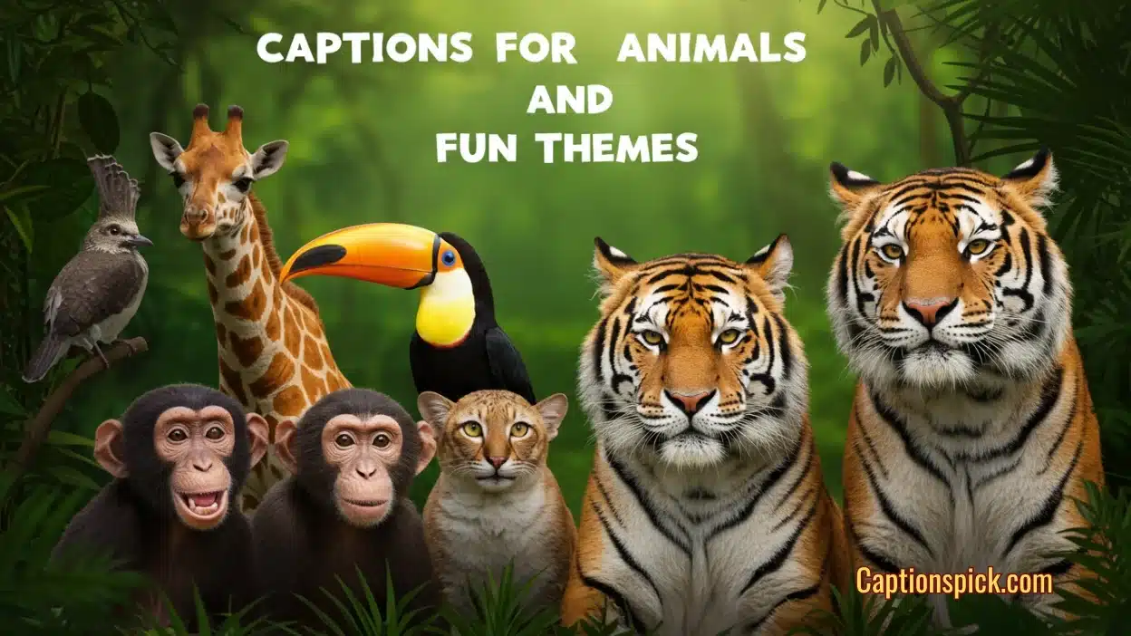 Captions for Animals and Fun Themes